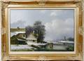041356 RA SELTZER OIL ON CANVAS DUTCH LANDSCAPE