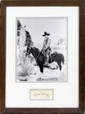 040305 TOM MIX AUTOGRAPHED BLACK  WHITE PHOTOGRAPH