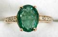 032277 15CT EMERALD  DIAMOND RING