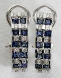 032291 1CT SAPPHIRE  2CT DIAMOND EARRINGS L8