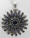 030262 STERLING SILVER  IOLITE PENDANT DIA18