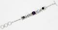 030259 STERLING AMETHYST GARNET BRACELET
