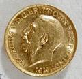030255 BRITISH GOLD COIN KING GEORGE WDRAGON