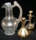 022278 LESLIE ROY GLASS SCENT BOTTLES  PITCHER