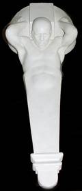 022255 GERALD LAING CAST PLASTER FIGURAL WALL SCONCE