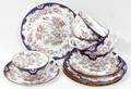 021344 SARREGUEMINES PORCELAIN COFFEE CUPS SAUCERS