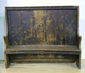 English painted pine settle mid 18th c