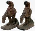 012261 CAST IRON BOOKENDS END OF THE TRAIL PAIR