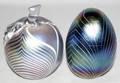 011382 IRIDESCENT ART GLASS PAPERWEIGHTS TWO H35