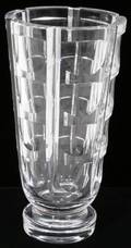 011361 ORREFORS CUT CRYSTAL VASE H78 DIA4