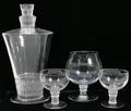 122266 LALIQUE FROSTED CUT CRYSTAL DECANTER  LIQUORS