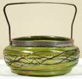 122284 LOETZ ART GLASS  SILVERPLATE BASKET
