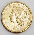 111346 US SAINTGAUDENS 20 GOLD COIN 1874S AU50