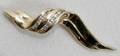 041410 14K YELLOW GOLD  DIAMOND SWIRL PIN W18
