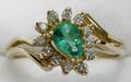 040347 5CT EMERALD DIAMOND  14K YELLOW GOLD RING