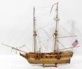 032339 CARVED WOOD BLUE SHADOW TWOMAST MODEL SHIP