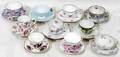 021355 RUSSIAN GERMAN PORCELAIN CUPS  SAUCERS