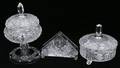 020329 CRYSTAL COMPOTE CANDY DISH  NAPKIN HOLDER