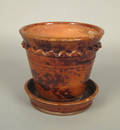 Pennsylvania redware flower pot 19th c