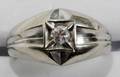 011413 14K WHITE GOLD  1CT DIAMOND RING C1940