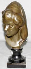010309 AFTER ARTHUR KAAN BRONZE BUST MID 20TH C