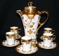 122312 J  R LIMOGES PORCELAIN CHOCOLATE SET 13 PCS