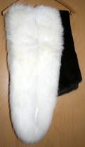 121478 B SIEGEL WHITE FOX SHAWL W A MINK COLLAR