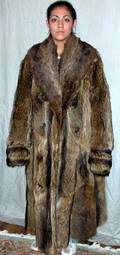 121473 MANS RACCOON COAT W WOOL LINING