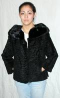 121472 BROADTAIL JACKET W MINK COLLAR MILGRIM LABEL