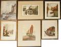121459 COLORED ENGRAVINGS BELGIAN SCENES SIX