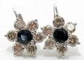 112288 11CT SAPPHIRE  2CT DIAMOND EARRINGS