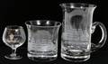 110358 NAUTICAL MOTIF GLASS TUMBLERS BEER MUGS