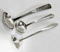 110332 STERLING  SILVER PLATE SAUCE LADLES 3 PCS