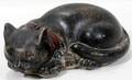 041444 CHALKWARE FIGURE OF A SLEEPING CAT 19TH C