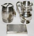 032370 STERLING SILVER PITCHER BOX  COIN HOLDERS