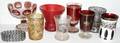 032355 BOHEMIAN GLASS BEAKERS  COMPOTES