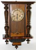 030342 J UNGHANS VIENNESE WALNUT CLOCK H22 W14