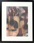 030350 GEORGE BOOTH OIL ABSTRACT PAINTING GUITAR