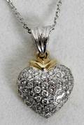 022336 10CT PAVE HEART DIAMOND PENDANT L8