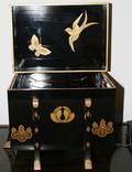 021429 JAPANESE LACQUER JUBAKO CHEST H9 W10 D75