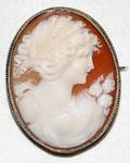 021417 CARVED SHELL CAMEO BROOCH EARLY 20TH C