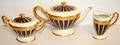 120393 LENOX PORCELAIN TEA POT CREAMER  SUGAR