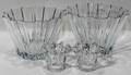 120362 PAIR OF BLOWN CRYSTAL FLUTED RIM BOWLS