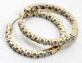 112304 20CT INSIDE OUT DIAMOND HOOP EARRINGS
