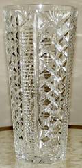 110395 WATERFORD CUT CRYSTAL VASE DIAMOND PATTERN