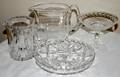 110376 CUT CRYSTAL COMPOTE DISH  PITCHERS