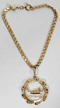 110372 14K YELLOW GOLD CHAIN BRACELET W18K CHARM