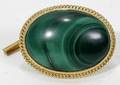 032397 18K YELLOW GOLD  MALACHITE TIE TACK L1