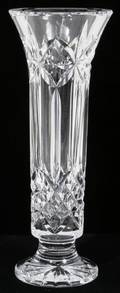 030385 WATERFORD CRYSTAL SIGNED VASE H9 DIA33