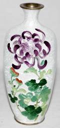 022394 JAPANESE CLOISONN ENAMEL VASE H6